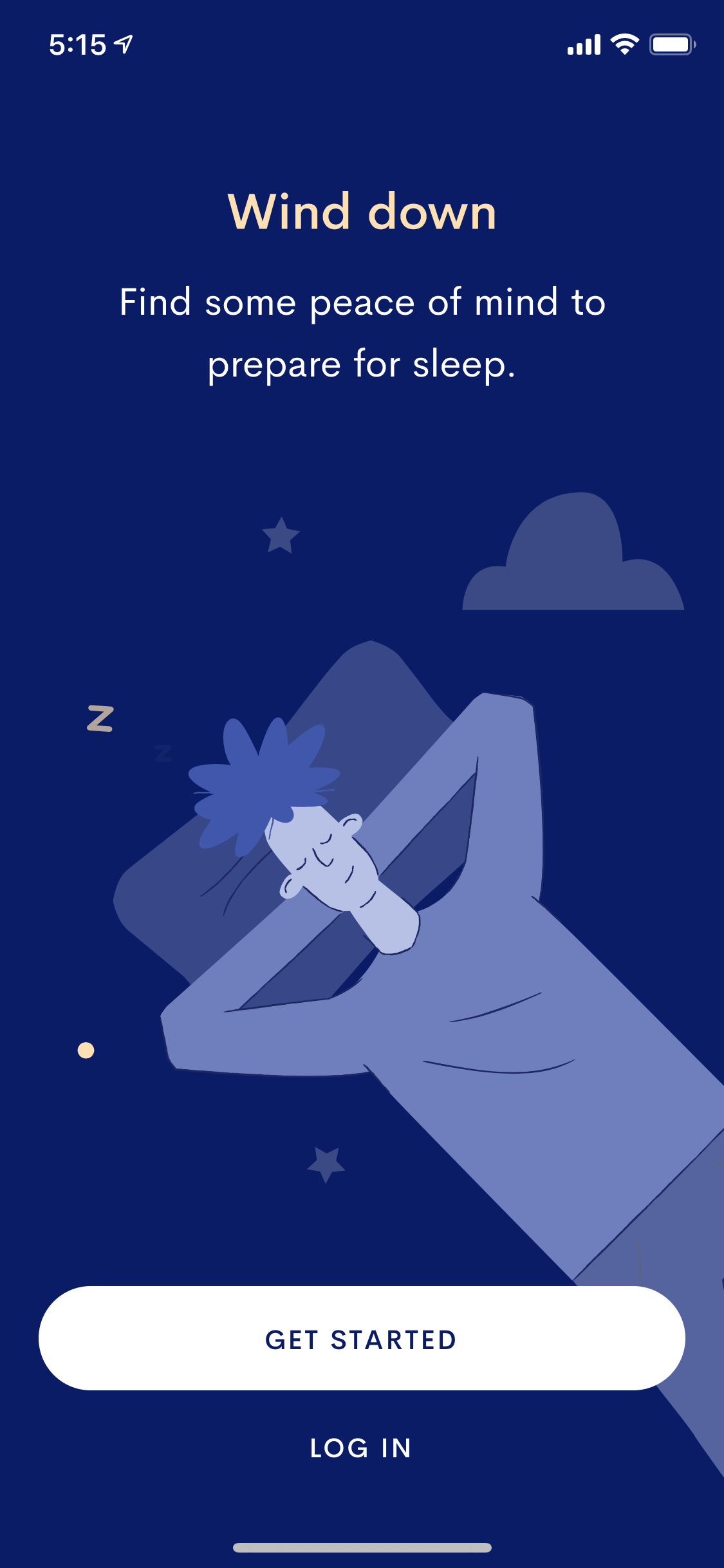 Wind down助眠引导入口