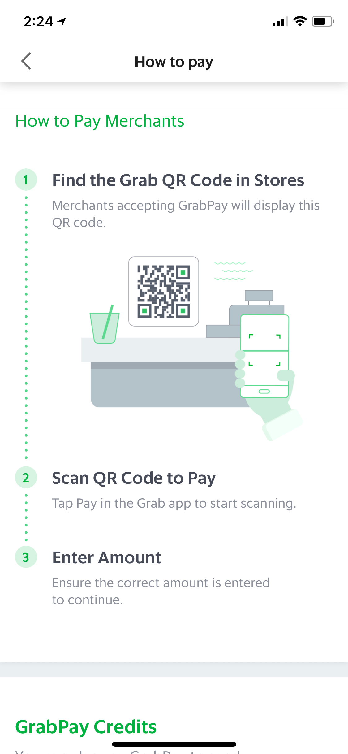 GrabPay付款步骤页，看3步扫码流程