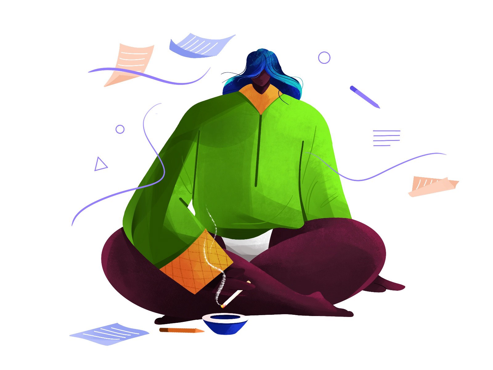 Character design  Computer designer ILLUSTRATION  Love moon night tent (5).jpg