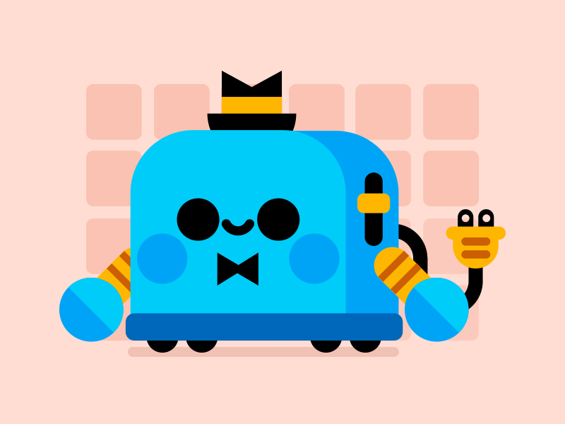 Toasty3 character cute doodle happy toast toaster vector.png