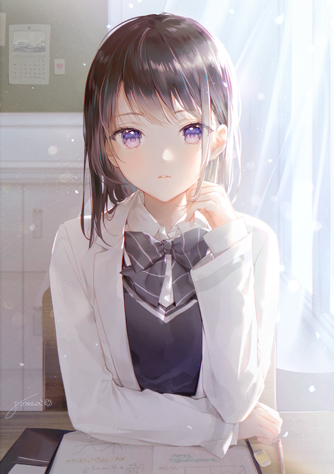オリジナル 後ろの席の彼女 - gomzi的插画.png
