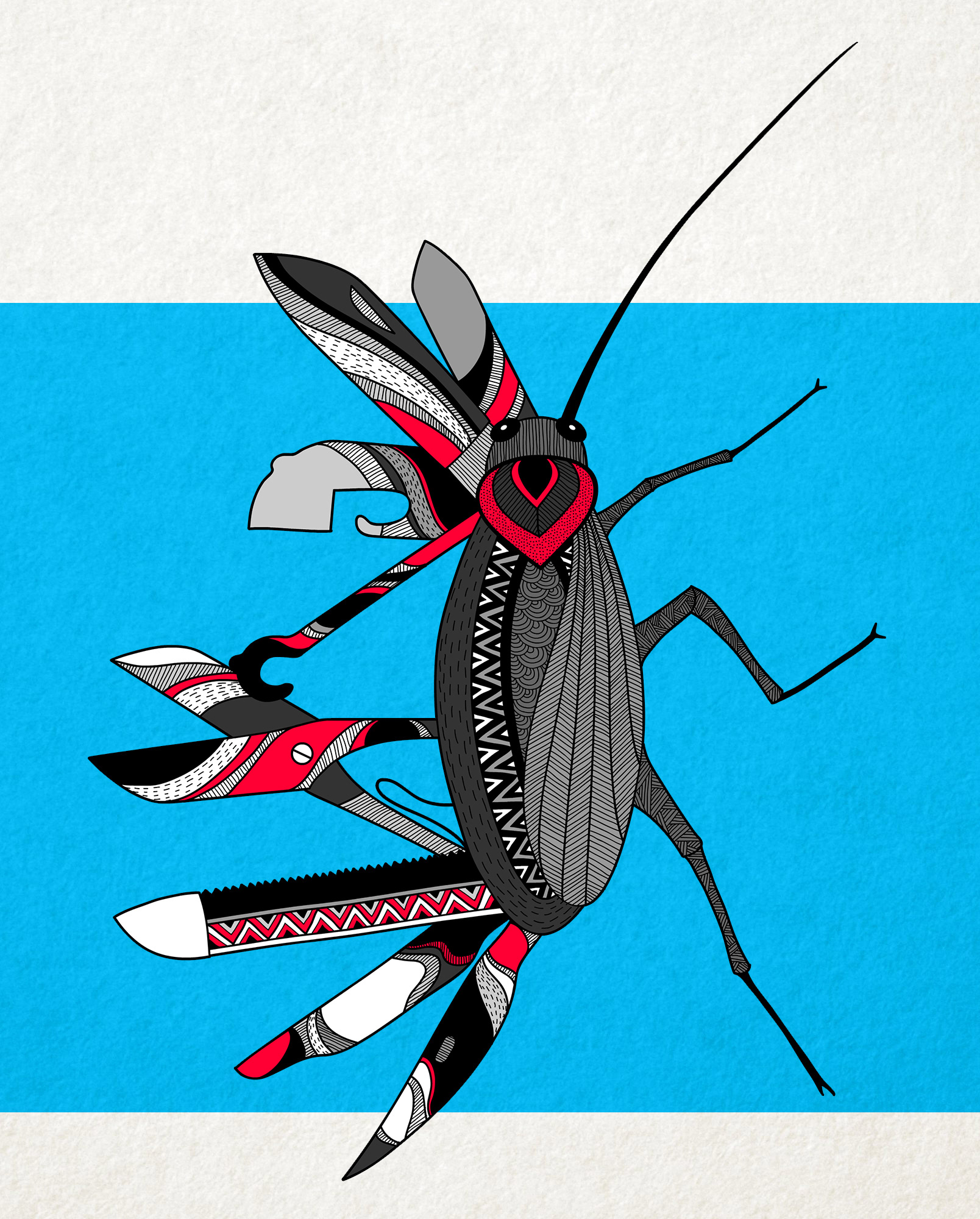 chameleon snail crab cockroach sea horse beetle abstract vector doodle (2).jpg