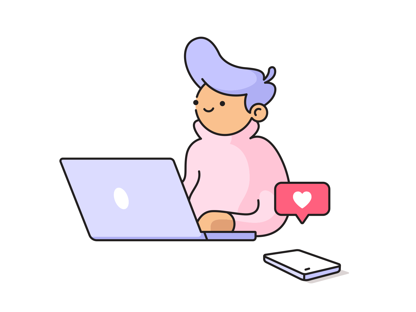 Character macabre social narrative color colour pastel linework cute P (9).gif