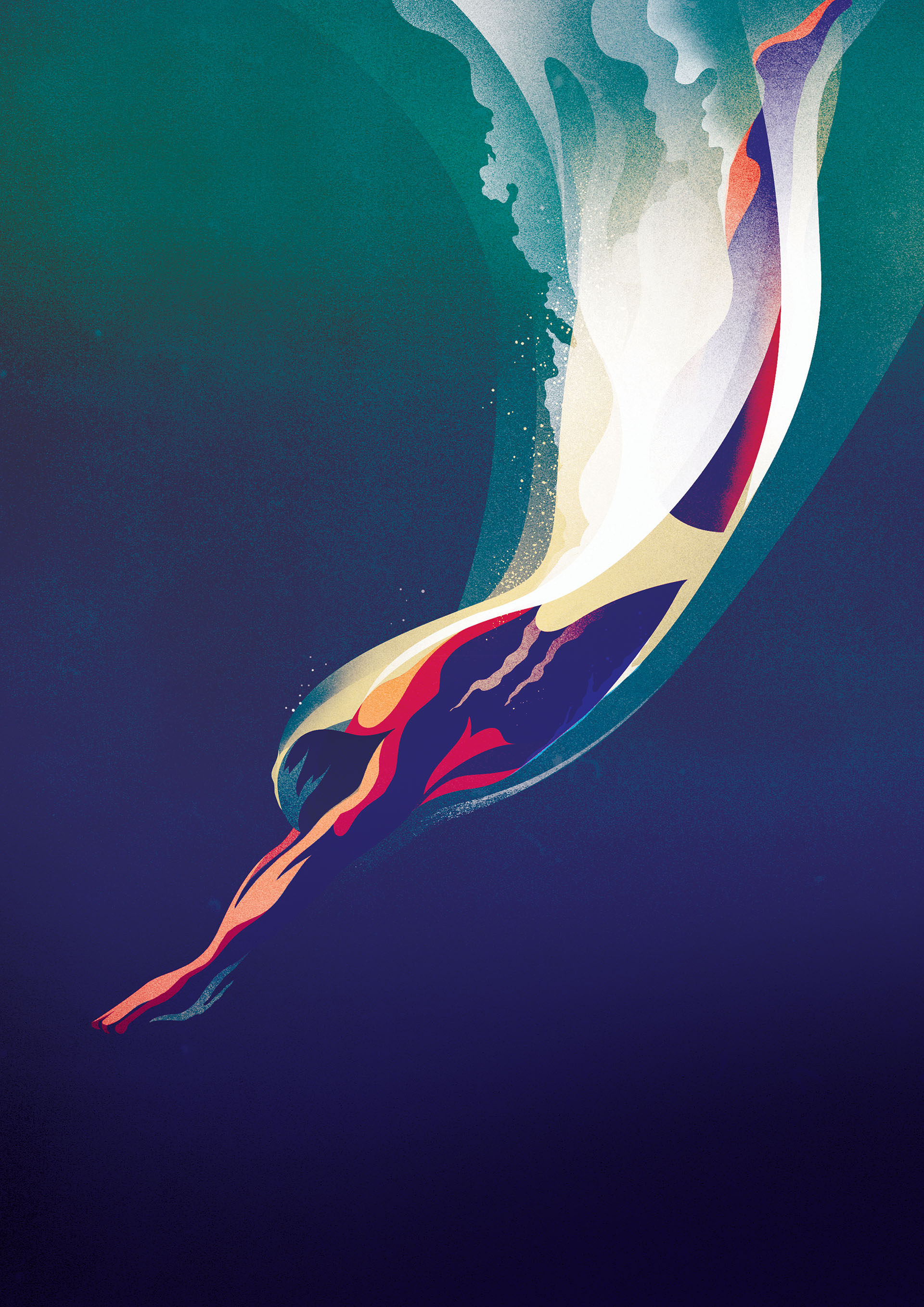 calm dive Holiday ILLUSTRATION  night Ocean swimming Travel water (5).jpg
