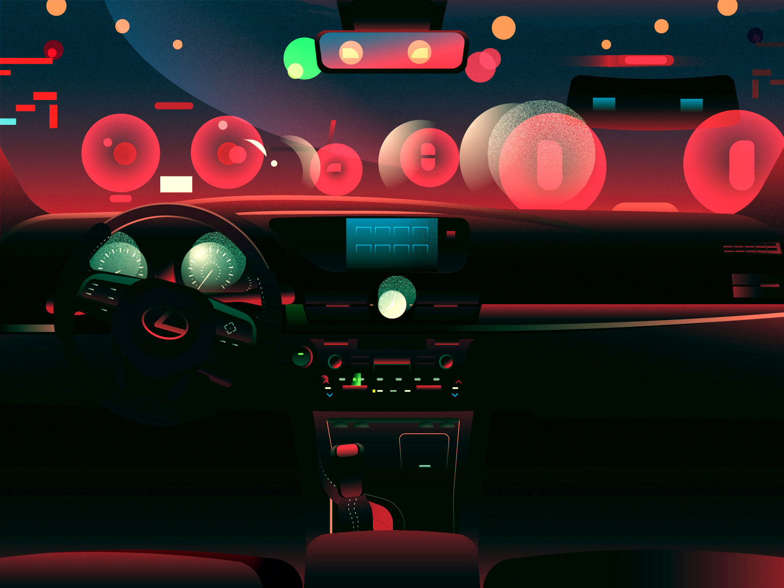 ILLUSTRATION  cityscape airport moonlight Perspective car (4).jpg
