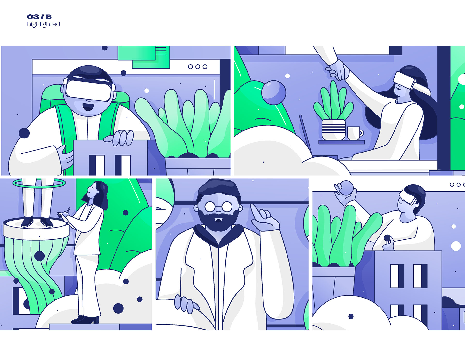 ILLUSTRATION  Virtual reality Isometric Space  universe Character illu (8).jpg