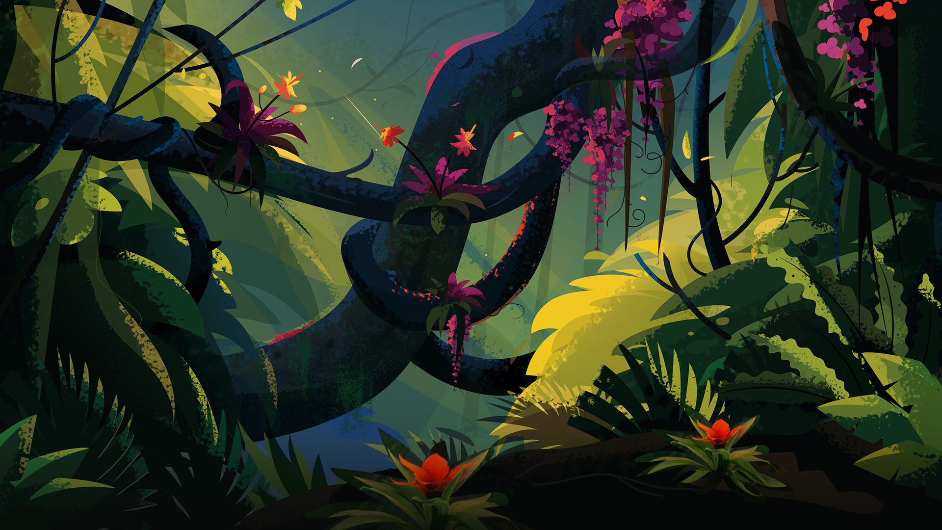 3D animation  creeper forest ILLUSTRATION  Landscape Nature texture Tr.jpg