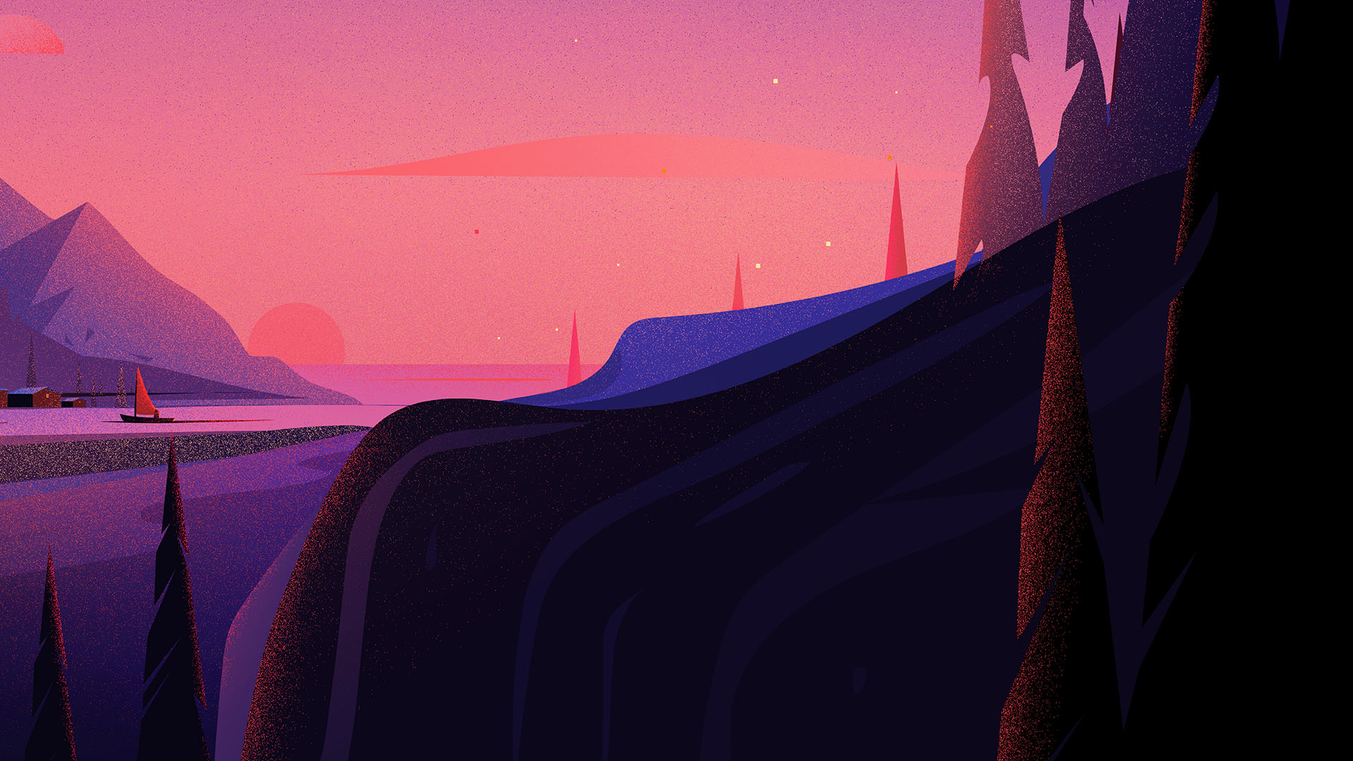 ILLUSTRATION  Chillhop Music kupla music coastal town  Tiny Sailboat L (3).jpg
