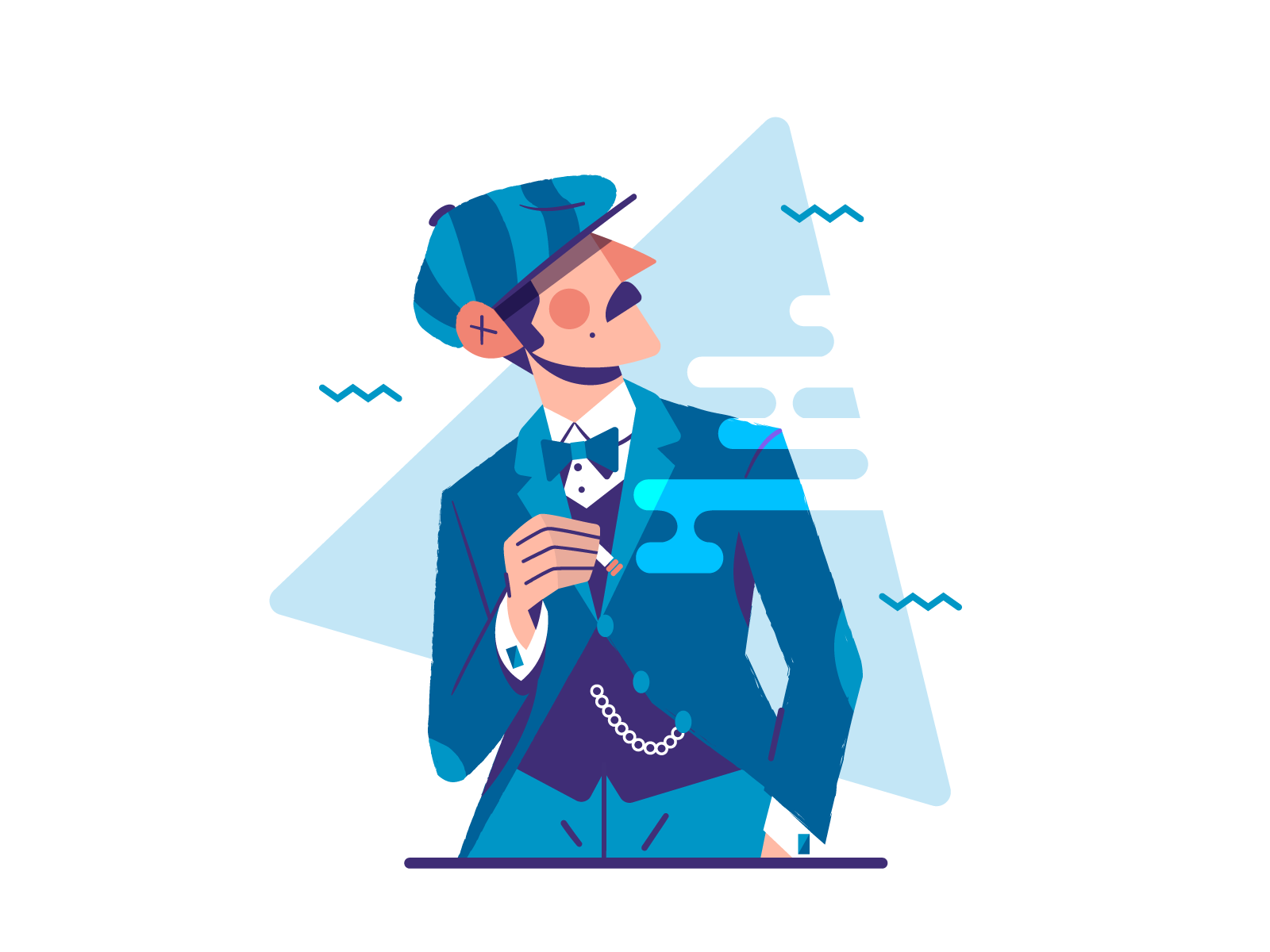 elegant Fashion  flat flatillustration ILLUSTRATION  peakyblinders Ret (4).png
