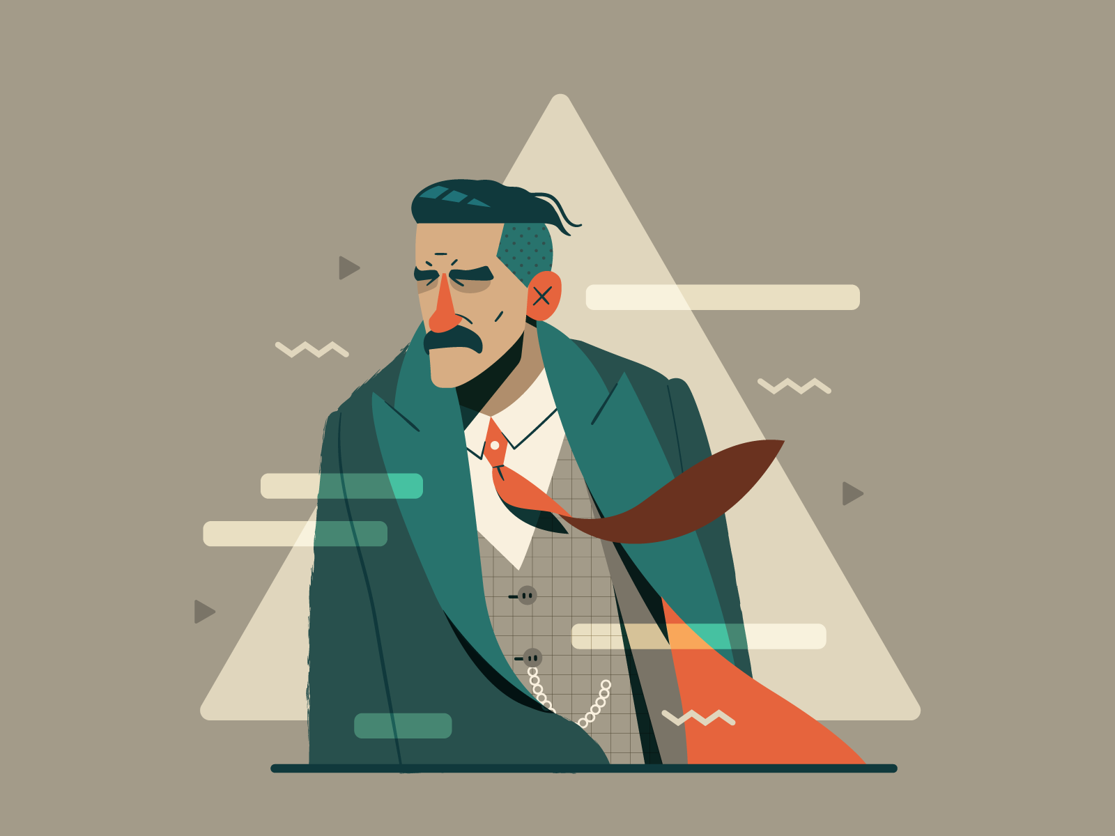 elegant Fashion  flat flatillustration ILLUSTRATION  peakyblinders Ret.png