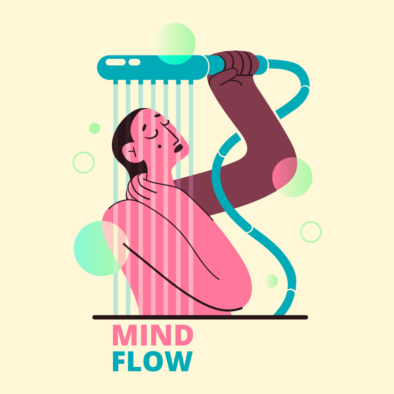 mind meditation SHOWER woman vector flat Character flow relax enjoy.jpg