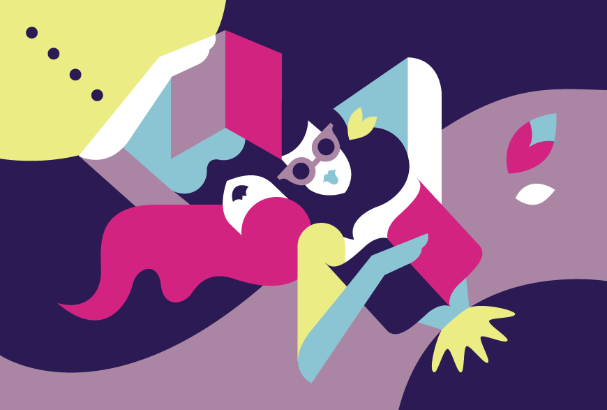 Colourful  Icon vogue eyewear vector Geometrical pink blue yellow girl.png