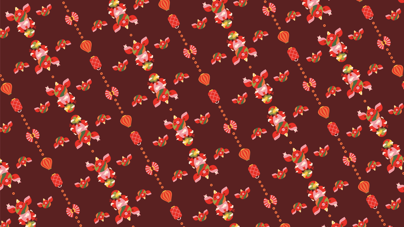 installation Vector Illustration year of pig chinese new year cny Outd (2).gif