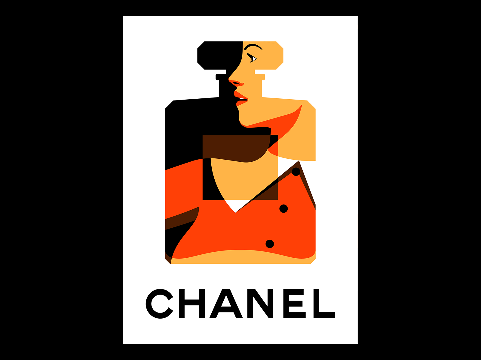 Chanel woman illustration vector ad chanel.png