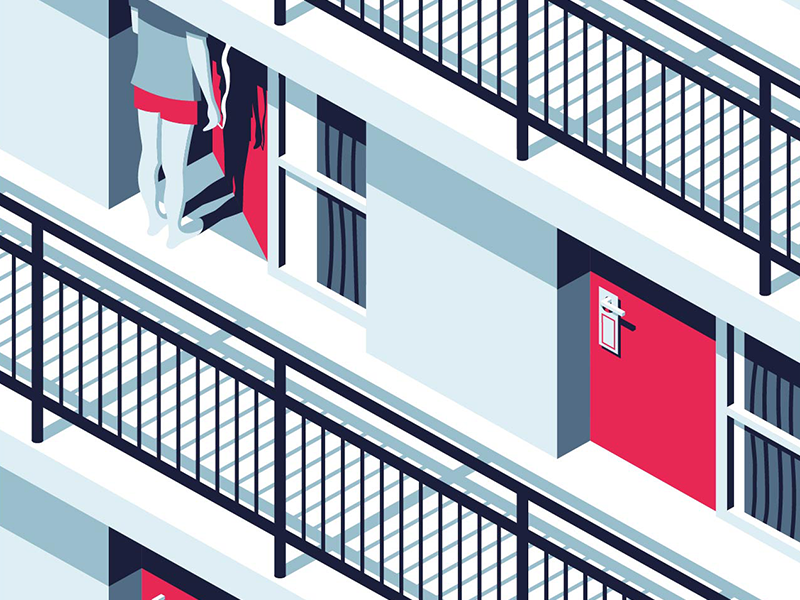 Dear Lets Go mid-century vector cigarette smoke character door hotel p.png