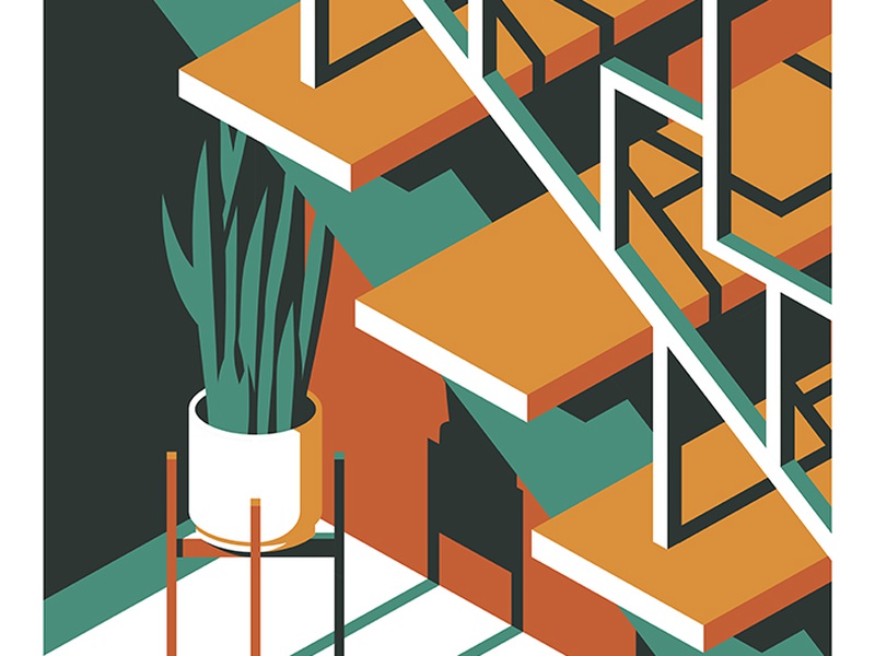 Mother In-Laws Tongue noir mid century mid-century scene vector illust.jpg