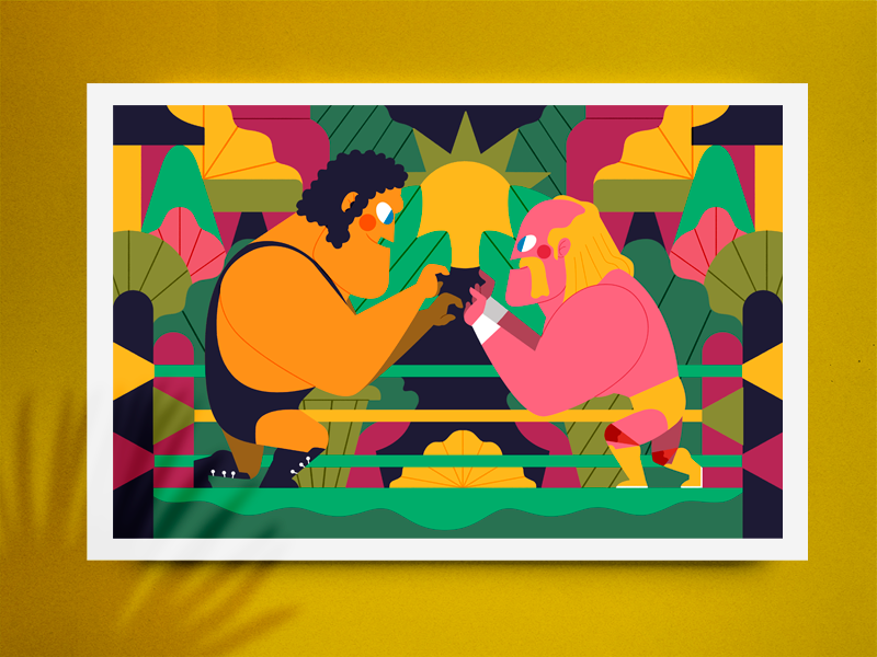 ANDRÈ THE GIANT vs. HULK HOGAN wrestling wwe character design vector j.png