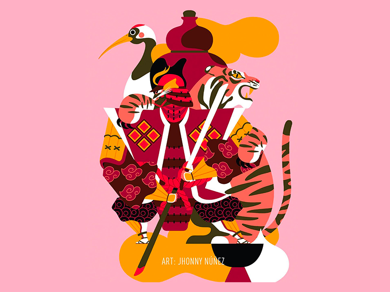 Cranberry  Blood Orange Cider - Samurai ukiyo-e samurai jhonny núñez i.png