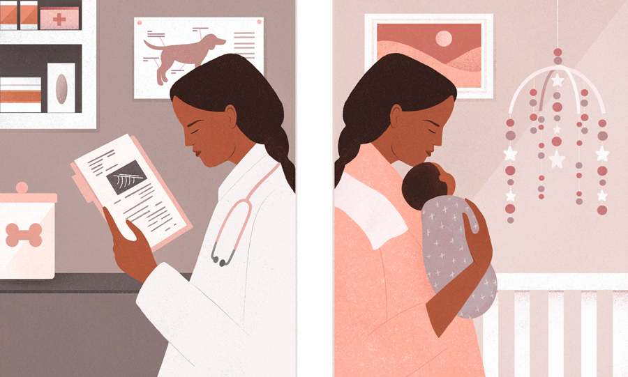 ILLUSTRATION  mother motherhood parenthood parenting veterinarian Work.jpg