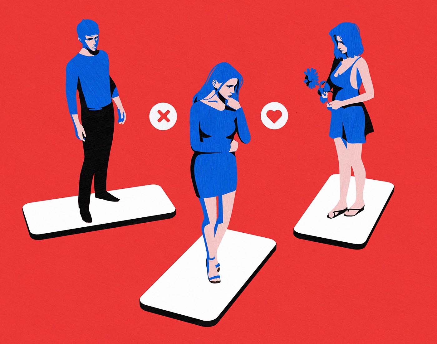 black blue Character instagram Love red relief silkscreen SNS (3).jpg