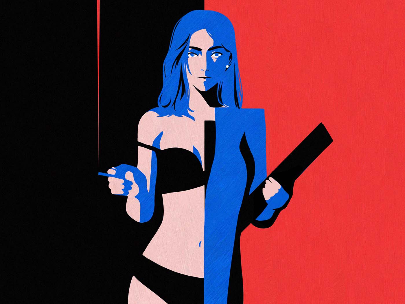 black blue Character instagram Love red relief silkscreen SNS (6).jpg