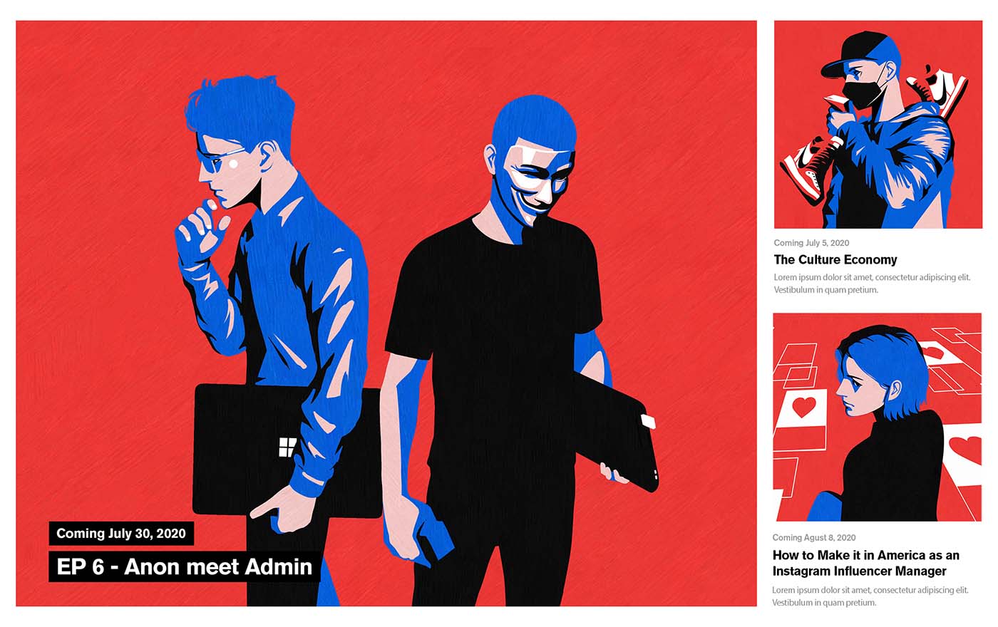 black blue Character instagram Love red relief silkscreen SNS (7).jpg
