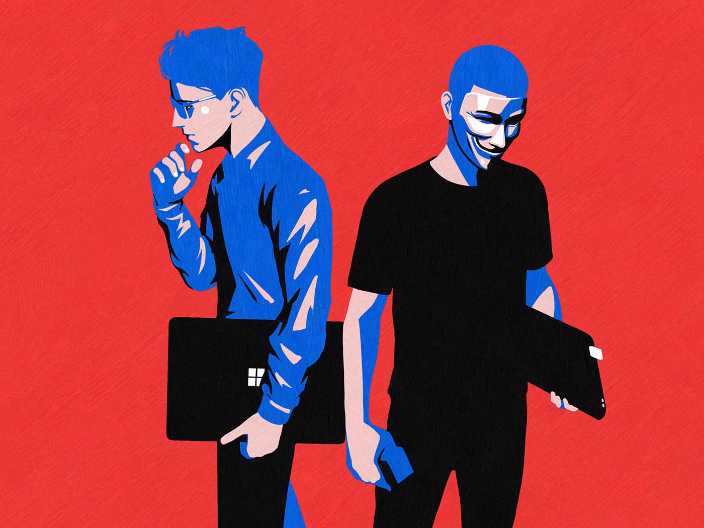 black blue Character instagram Love red relief silkscreen SNS (8).jpg