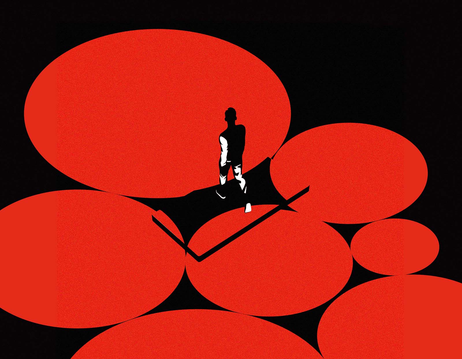 black instagram Love red ILLUSTRATION  relief silkscreen SNS facebook (2).jpg