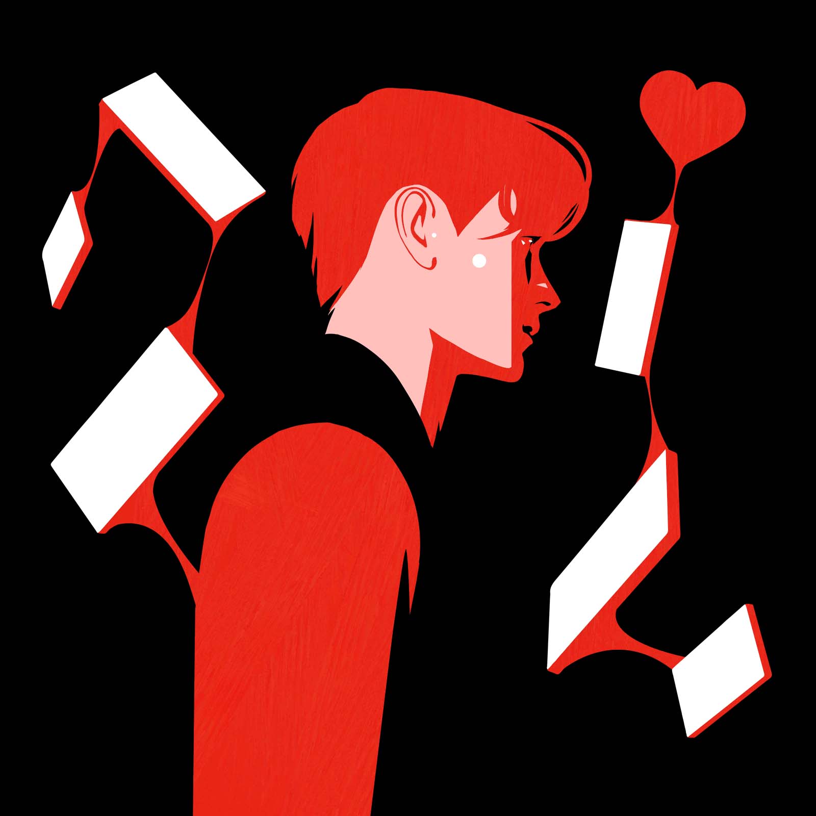 black instagram Love red ILLUSTRATION  relief silkscreen SNS facebook (6).jpg