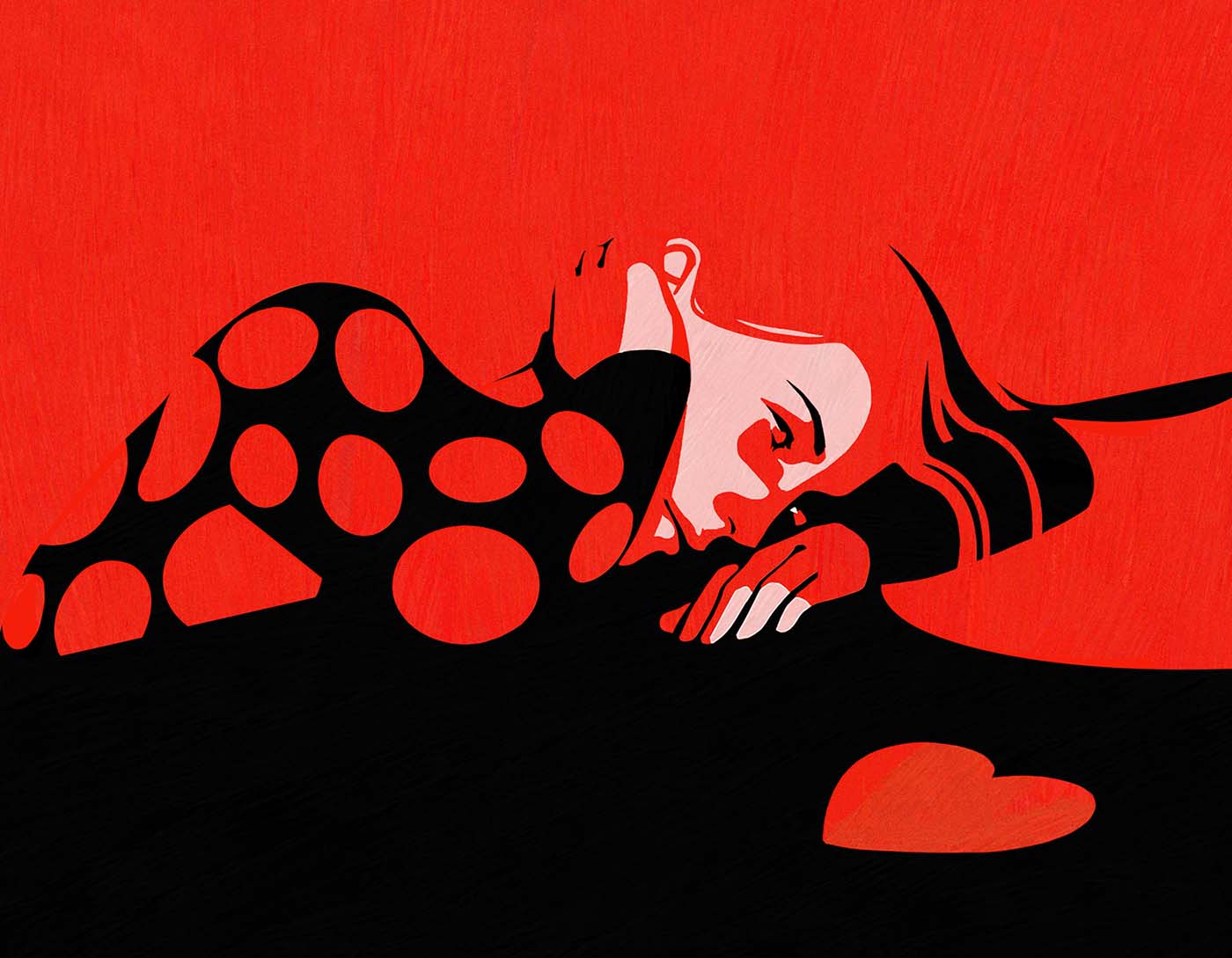 black instagram Love red ILLUSTRATION  relief silkscreen SNS facebook (7).jpg