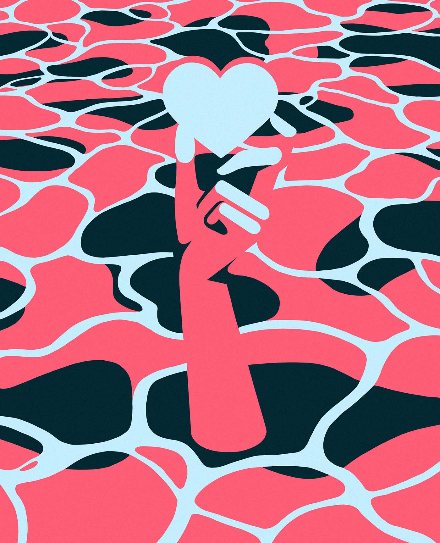 Love pink Pop Art Ocean water wave negative space silkscreen facebook (6).jpg
