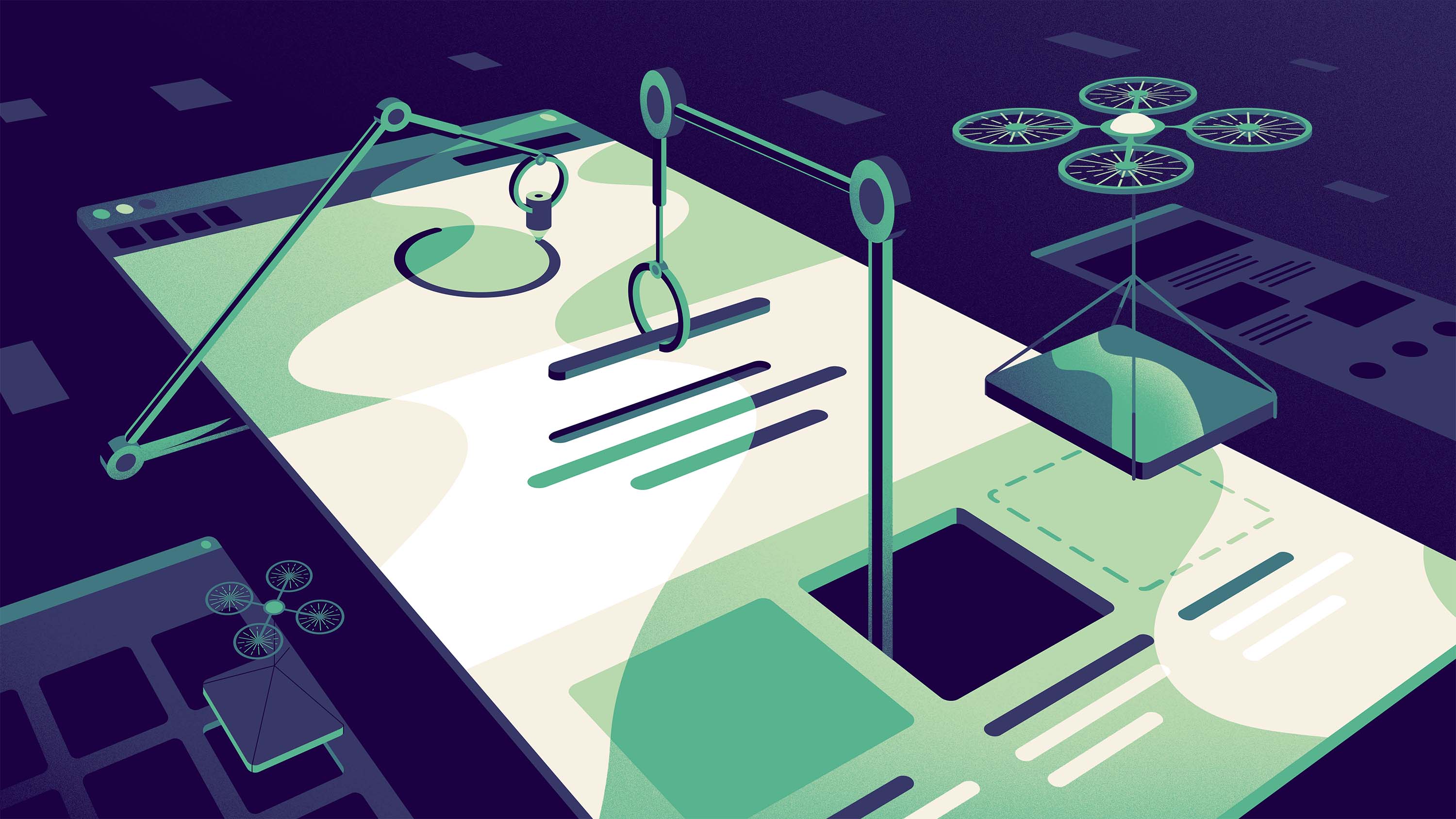 conceptual illustration design systems product illustration green Desi (7).jpg
