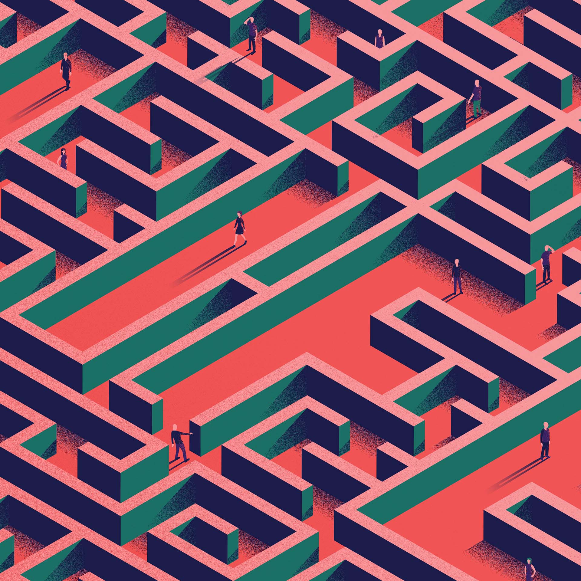 maze journey life illustrated type type lost discover people mindful m.jpg