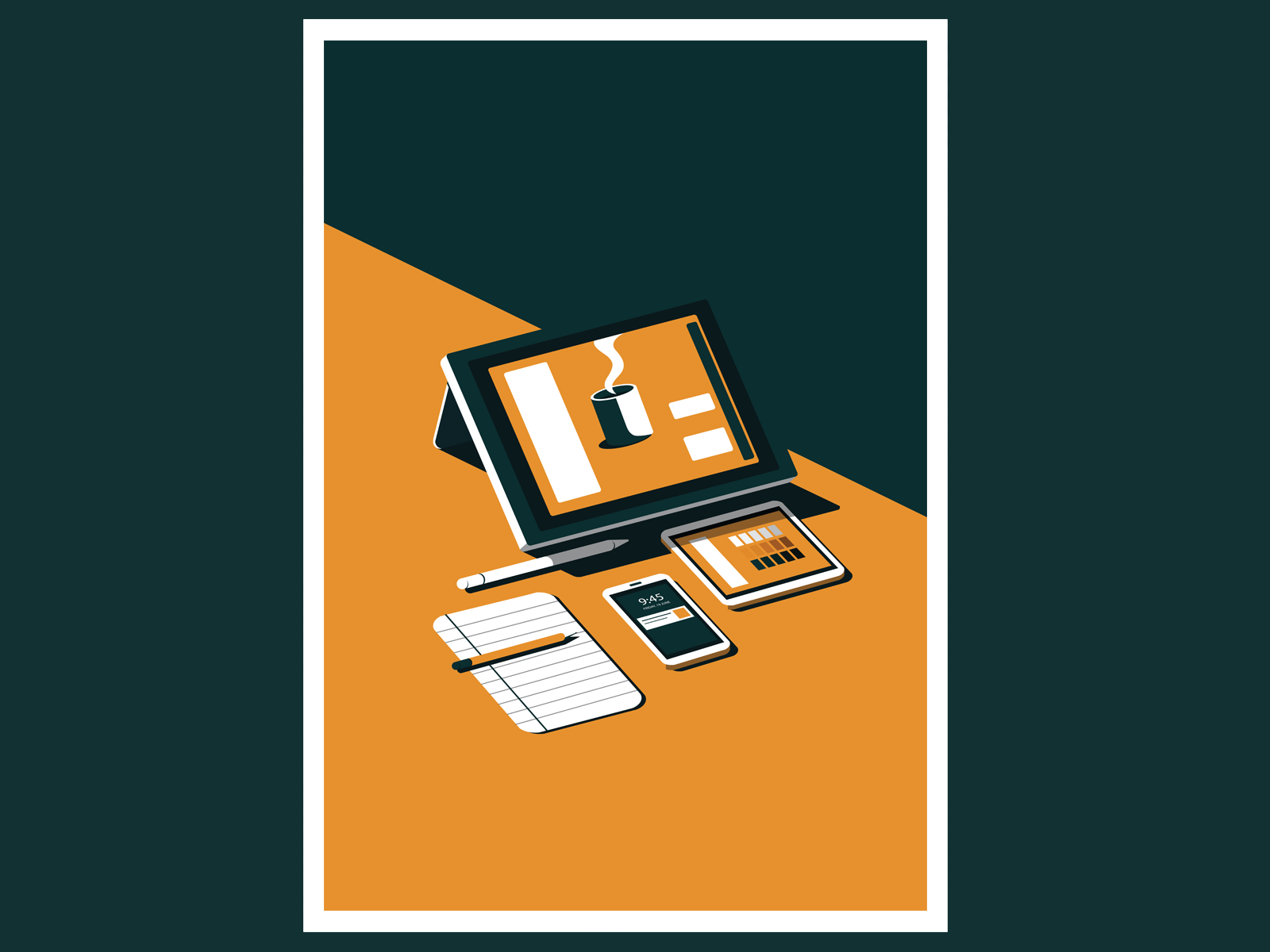 DIGITAL CREATOR stationery smartphone ipad devices mobile minimalism i.png