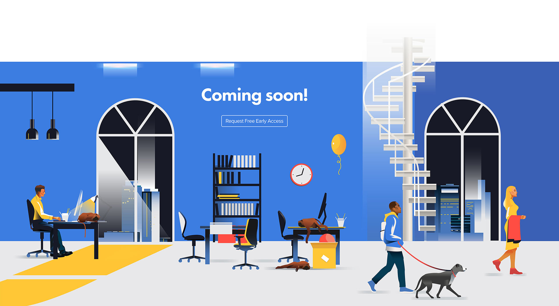 Office illustrstions for Lost.Report on Behance.jpg
