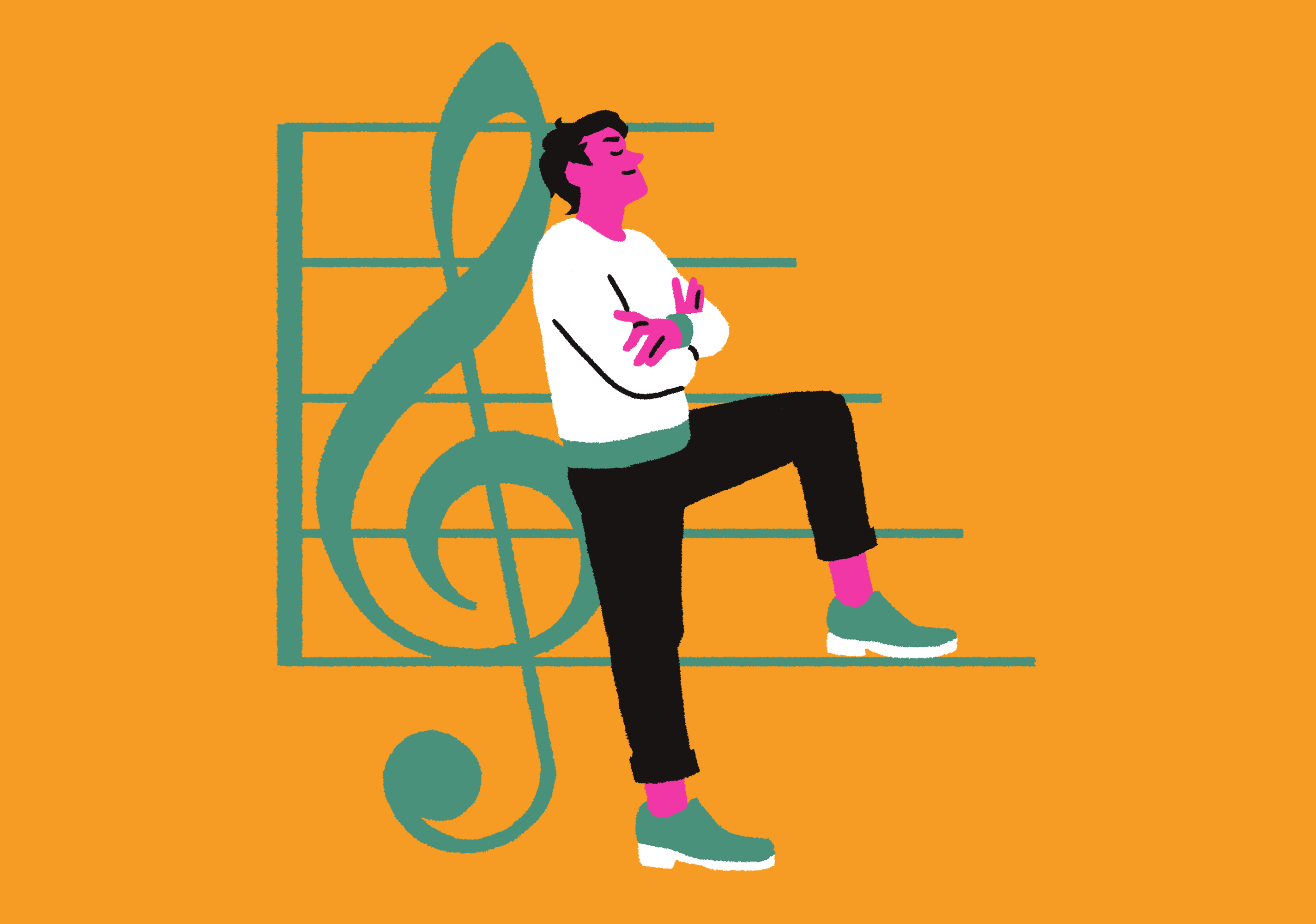 animation  ILLUSTRATION  listen anywhere music Musical sound spotify S (3).png