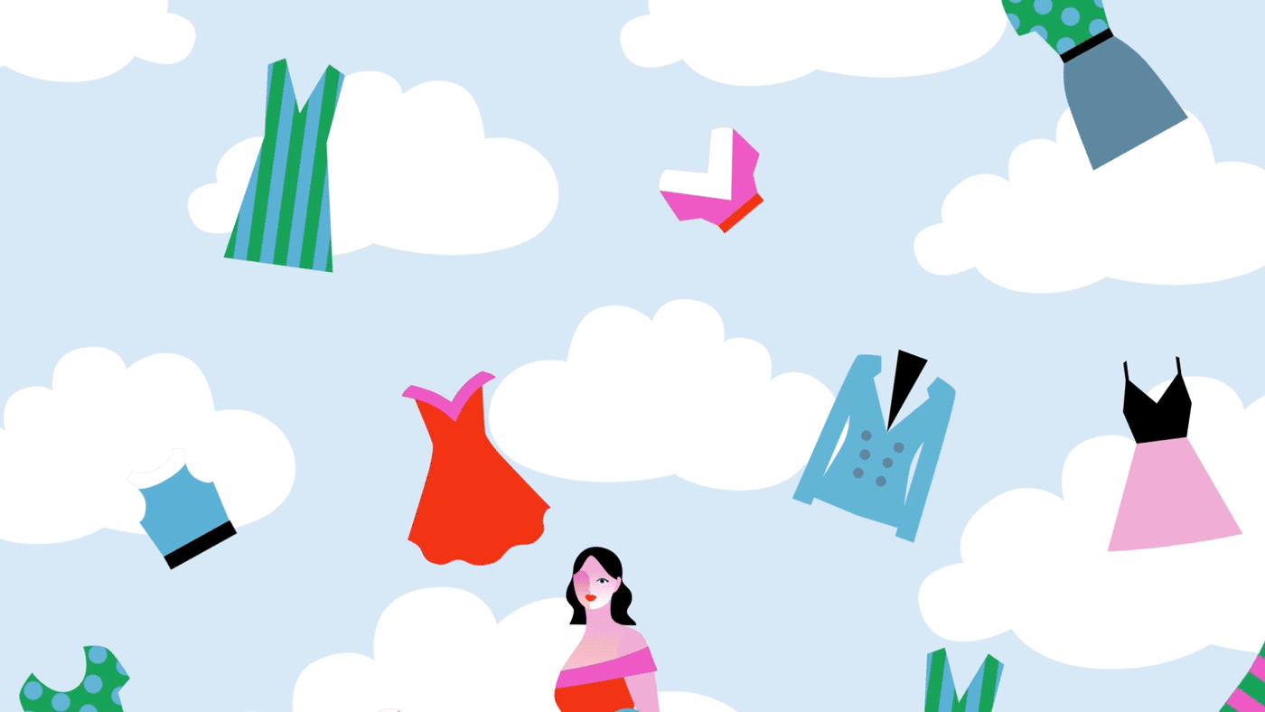 girl Fashion  motiongraphics animation  ILLUSTRATION.gif