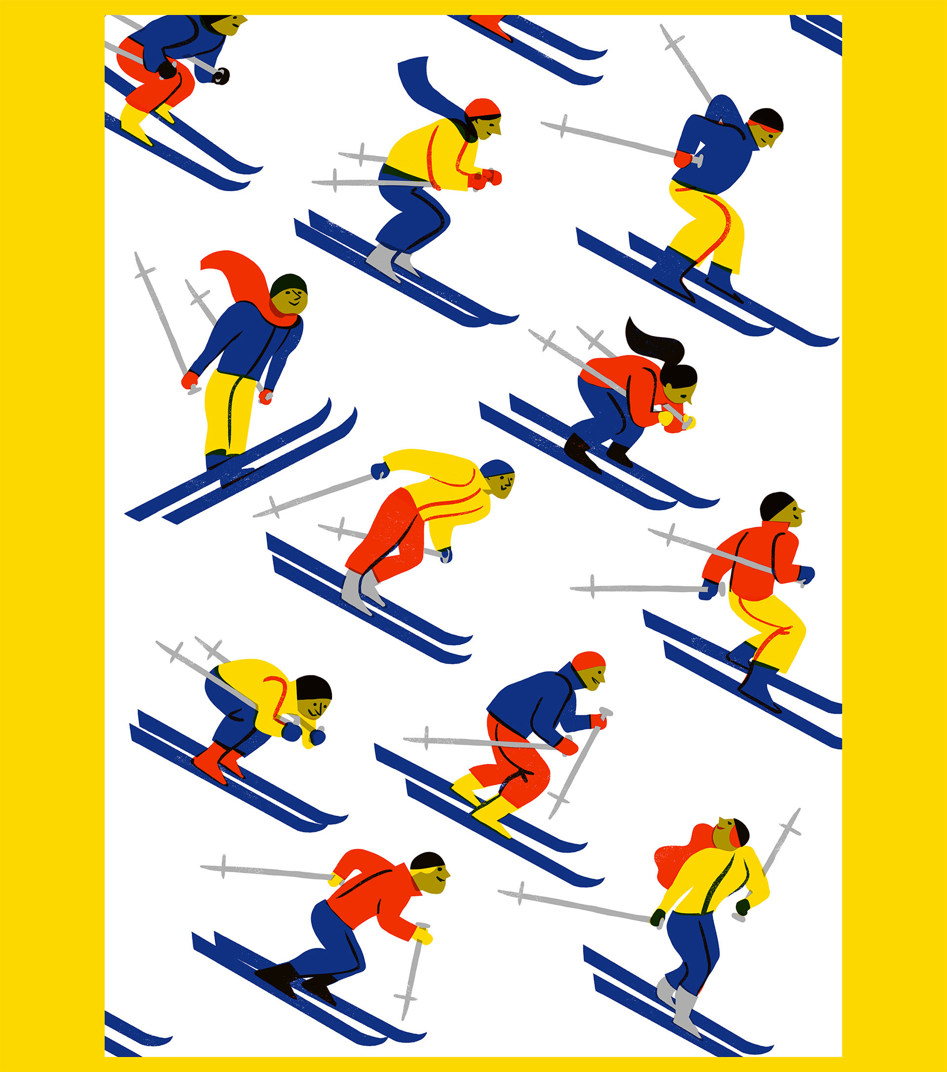 skiers skiing pattern winter snow virginie morgand crowd.jpg
