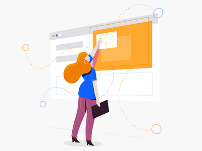 Board illustration ui woman vector hero image texture character.png