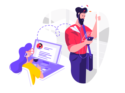 In touch illustration affinity designer man character email minimal si.png