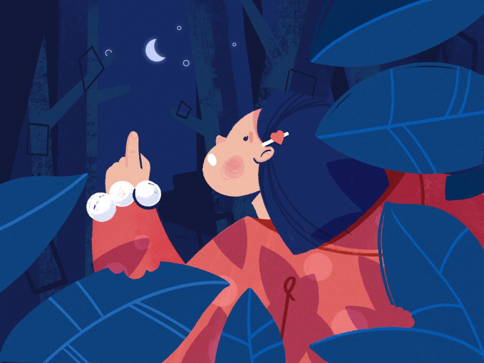 Into the darkness dark night forest bitmap pattern procreate character.jpg