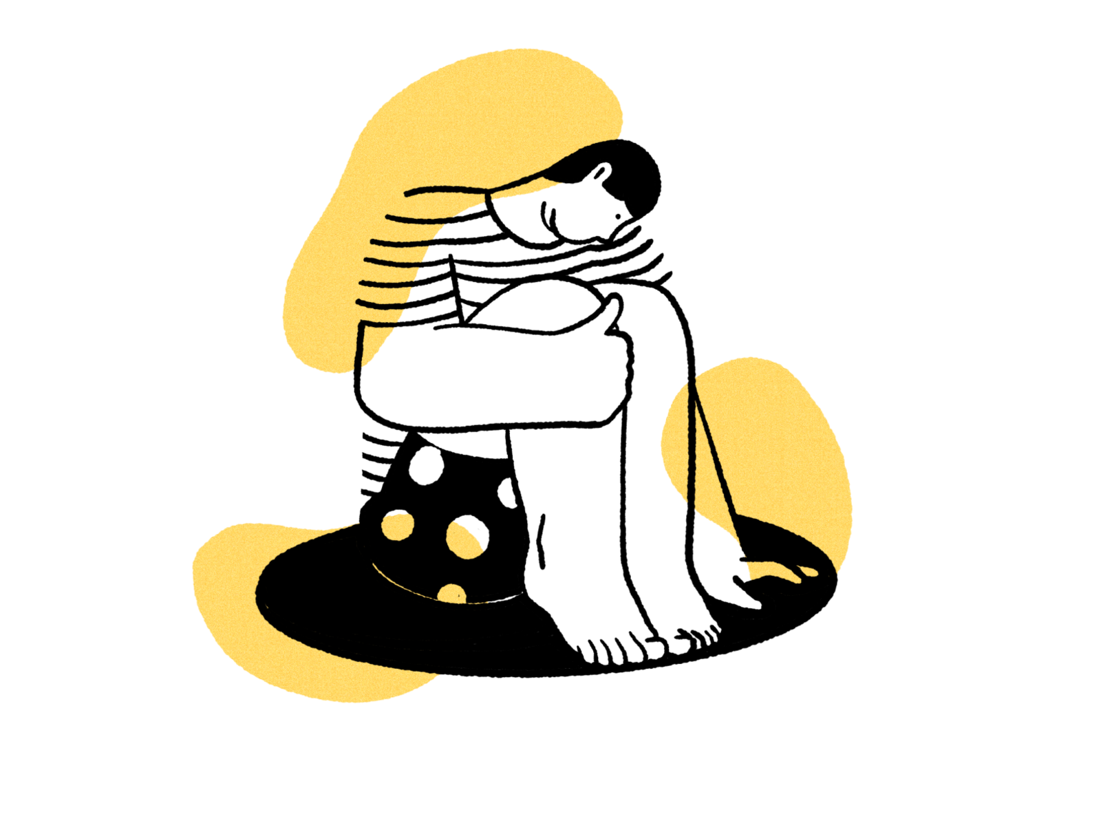 Loneliness illustration art man simple procreate illustration.png