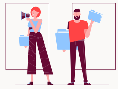 Something New woman webpage man flat clean characters library illustra.png
