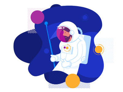 Spaceman character space simple vector cosmonaut spaceman emblemo.png