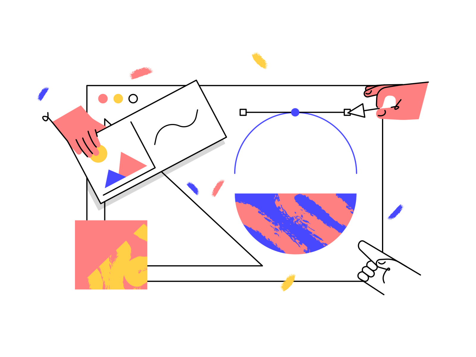 Website Development - Illustration illustration simple hand building p.png