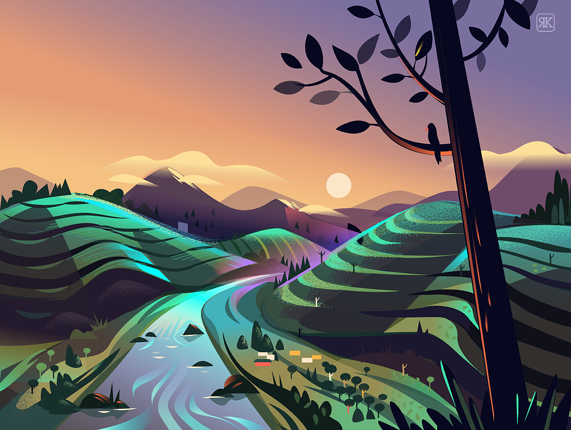 road trip road Landscape colorful seasons India south India series con.png
