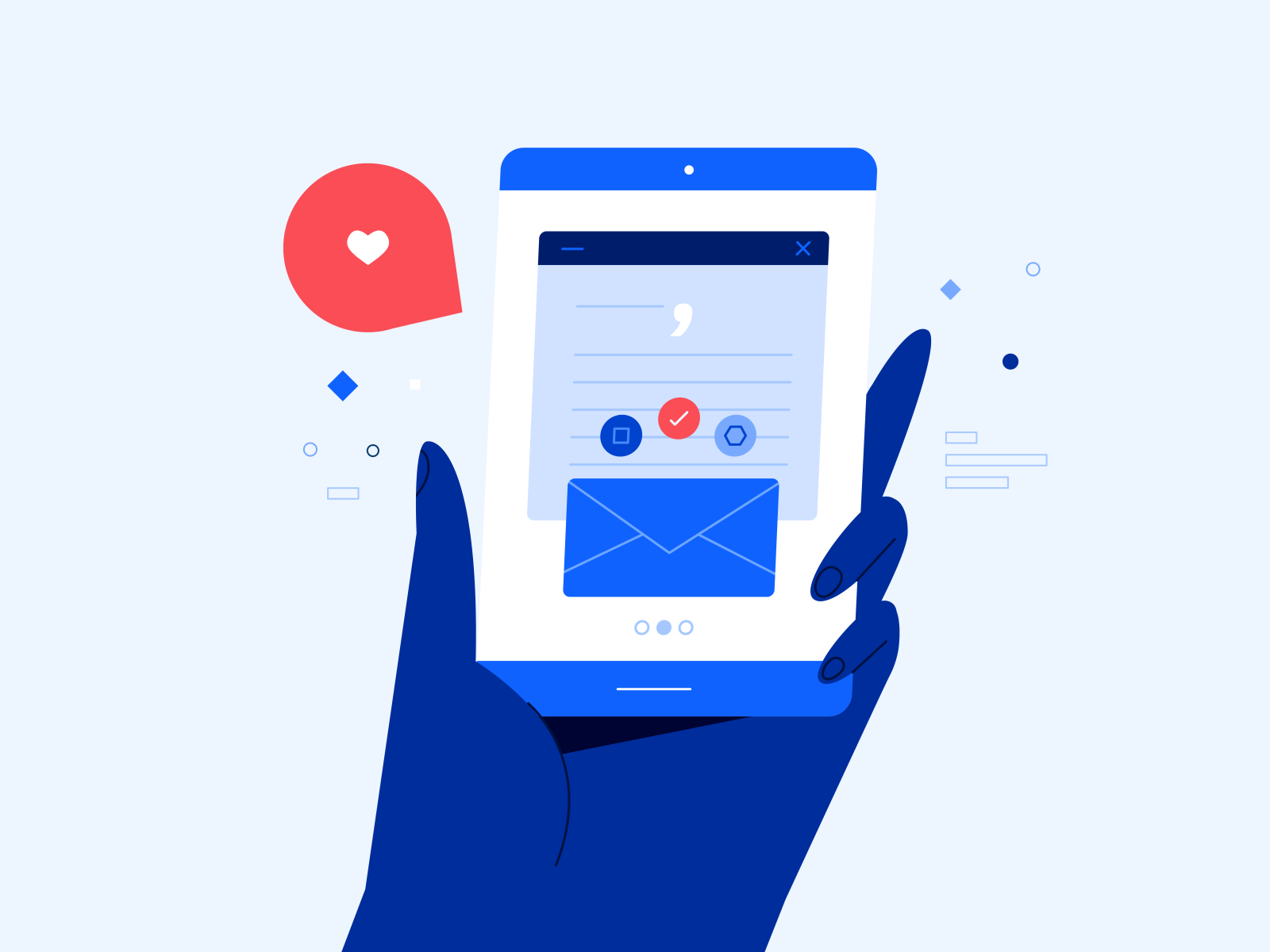 checking emails tech style wfh character hand phone email design illus.png