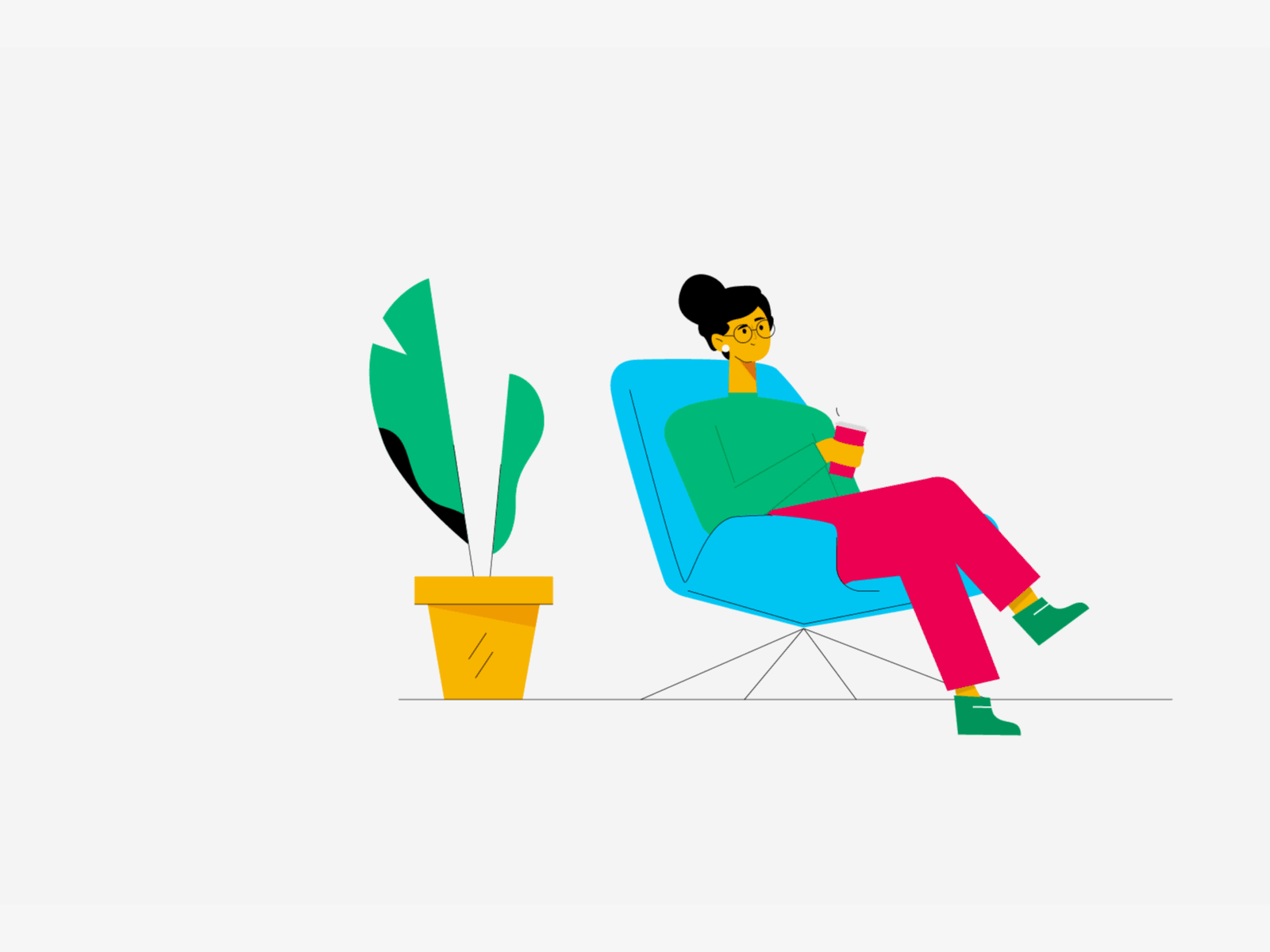 done relaxing office done check to do list tasks coffee gif plants per.gif