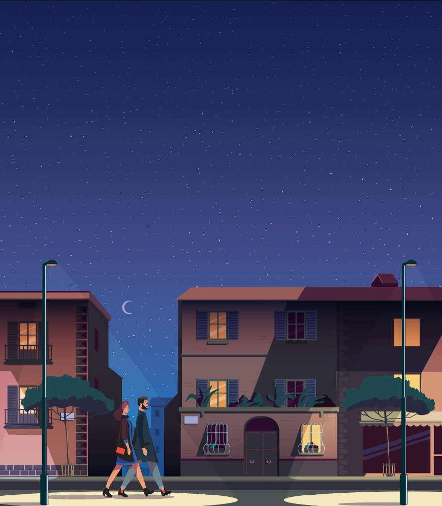 poste animation  building couple Shopping mail postal service postal (9).png