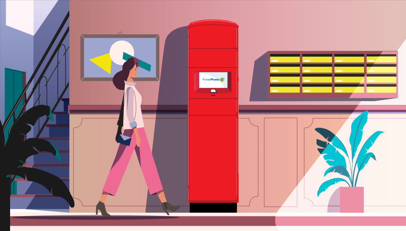 poste animation  building couple Shopping mail postal service postal (3).png